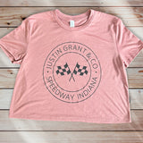 Ladies Lifestyle Cropped Tee-Mauve