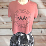 Ladies Lifestyle Cropped Tee-Mauve